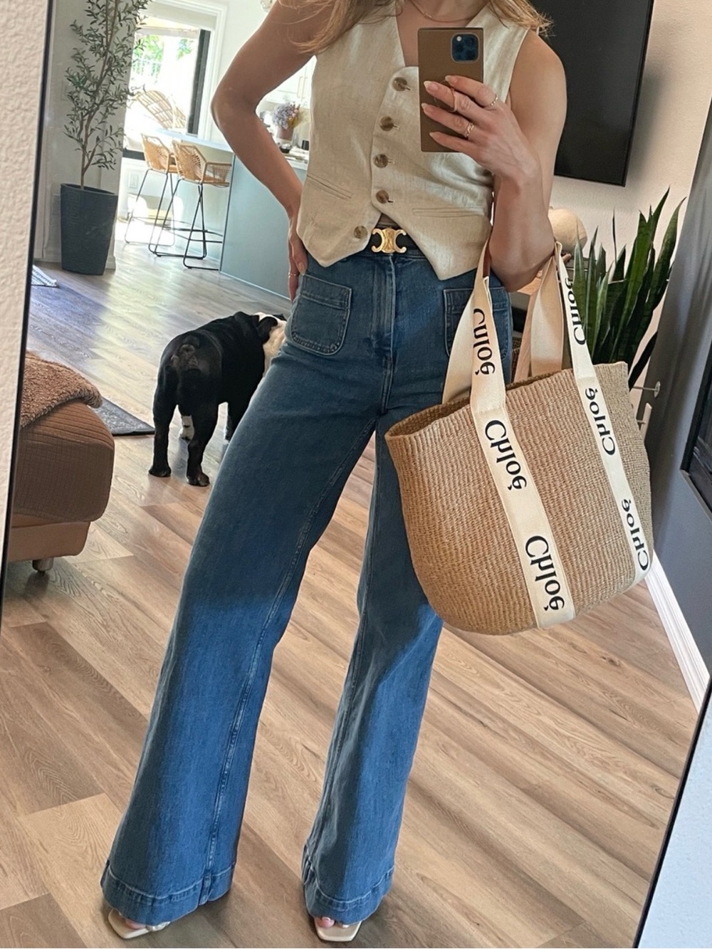 & Other Stories High-Rise Wide-Leg Jeans in Blue Denim